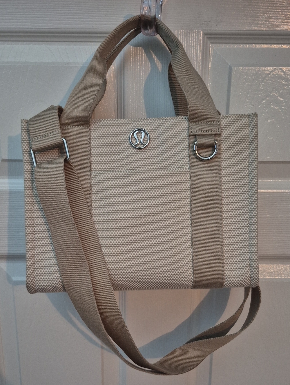 🍋 Lululemon Two-Tone Canvas Mini Tote Bag 4.5L Mojave Tan / Light Ivory